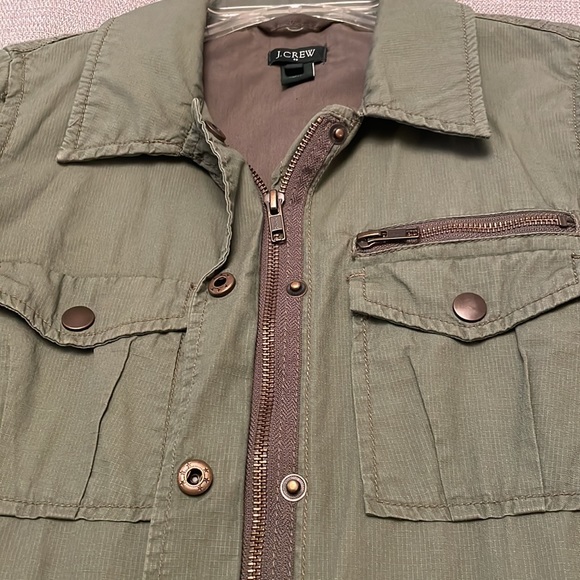 J. Crew Army Green Utility Jacket XS Lightly Used - Picture 5 of 9